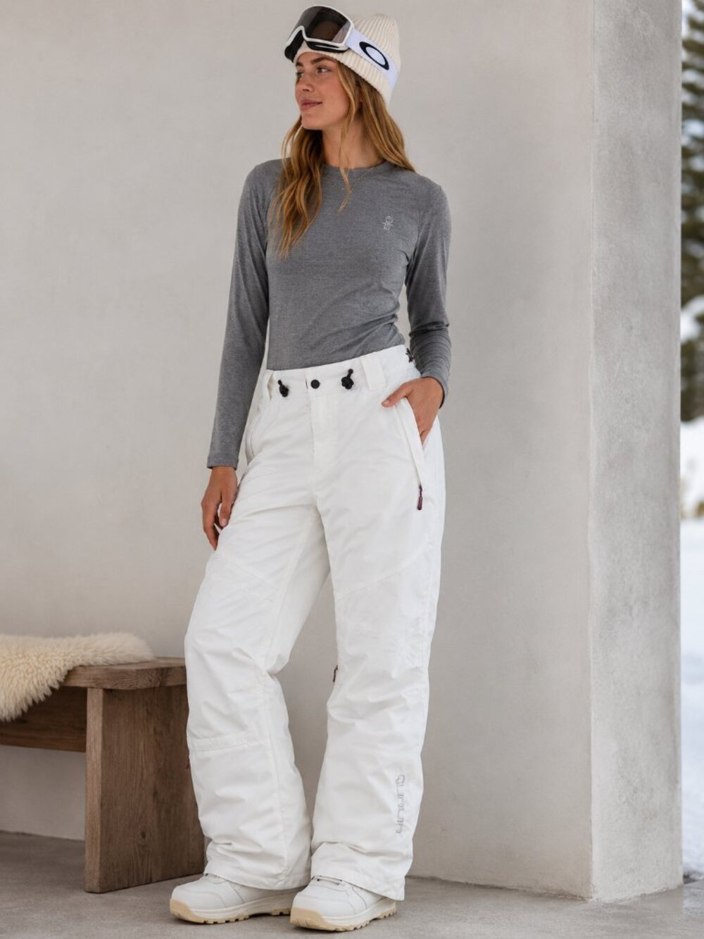 Liquid Boardwear Women’s Snow Pants L White Y2K Ski Snowboard Gorpcore NWT 1421